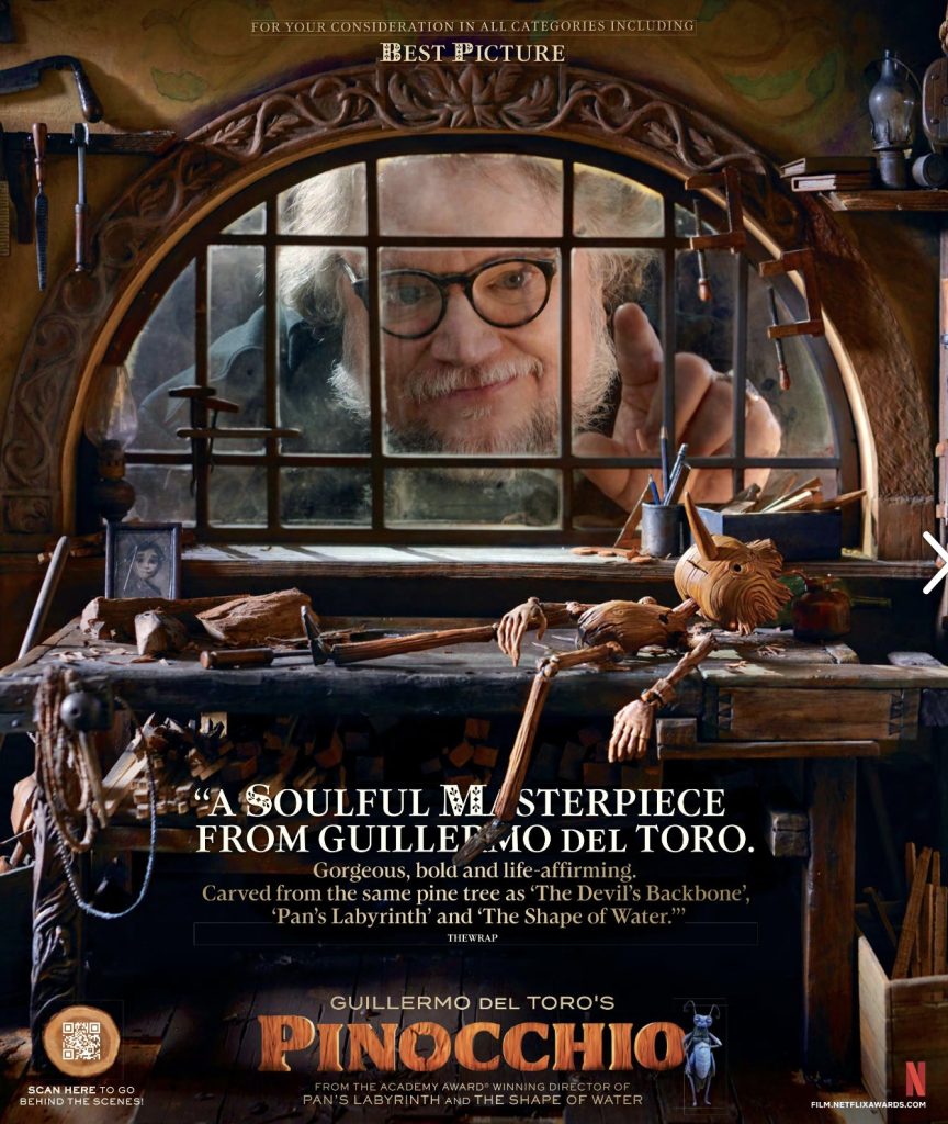 Pinocchio de Guillermo del Toro va a por el Oscar a Mejor película — Radix