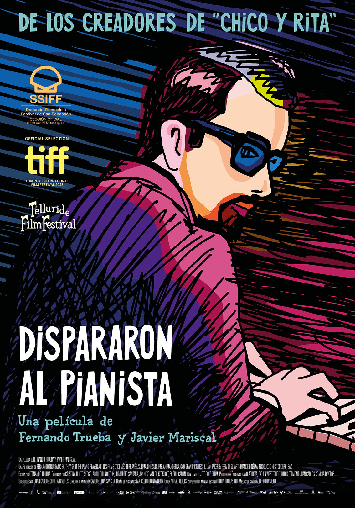 They Shot the Piano Player póster cartel Fernando Trueba Javier Mariscal