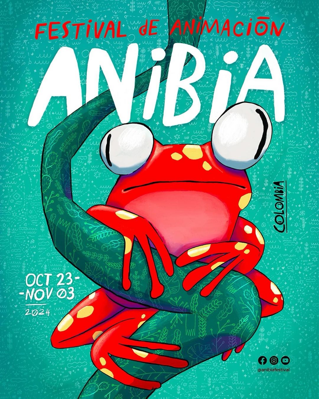 Anibia 2024 Colombia festival animación póster cartel afiche