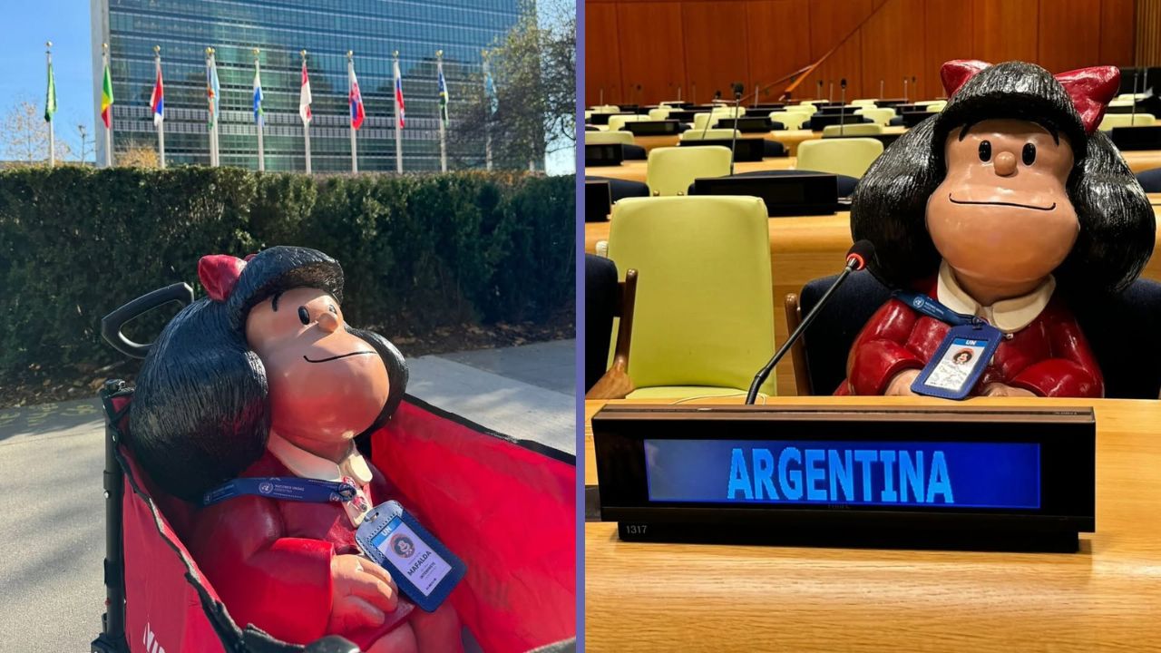 Mafalda visita la ONU en los festejos por su 60° aniversario