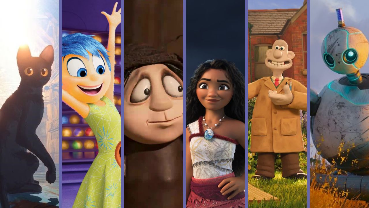 Golden Globes Best Animated Feature Mejor película de animación Flow Inside Out 2 Memoir of a Snail Wallace & Gromit Vengeance Most Fowl The Wild Robot