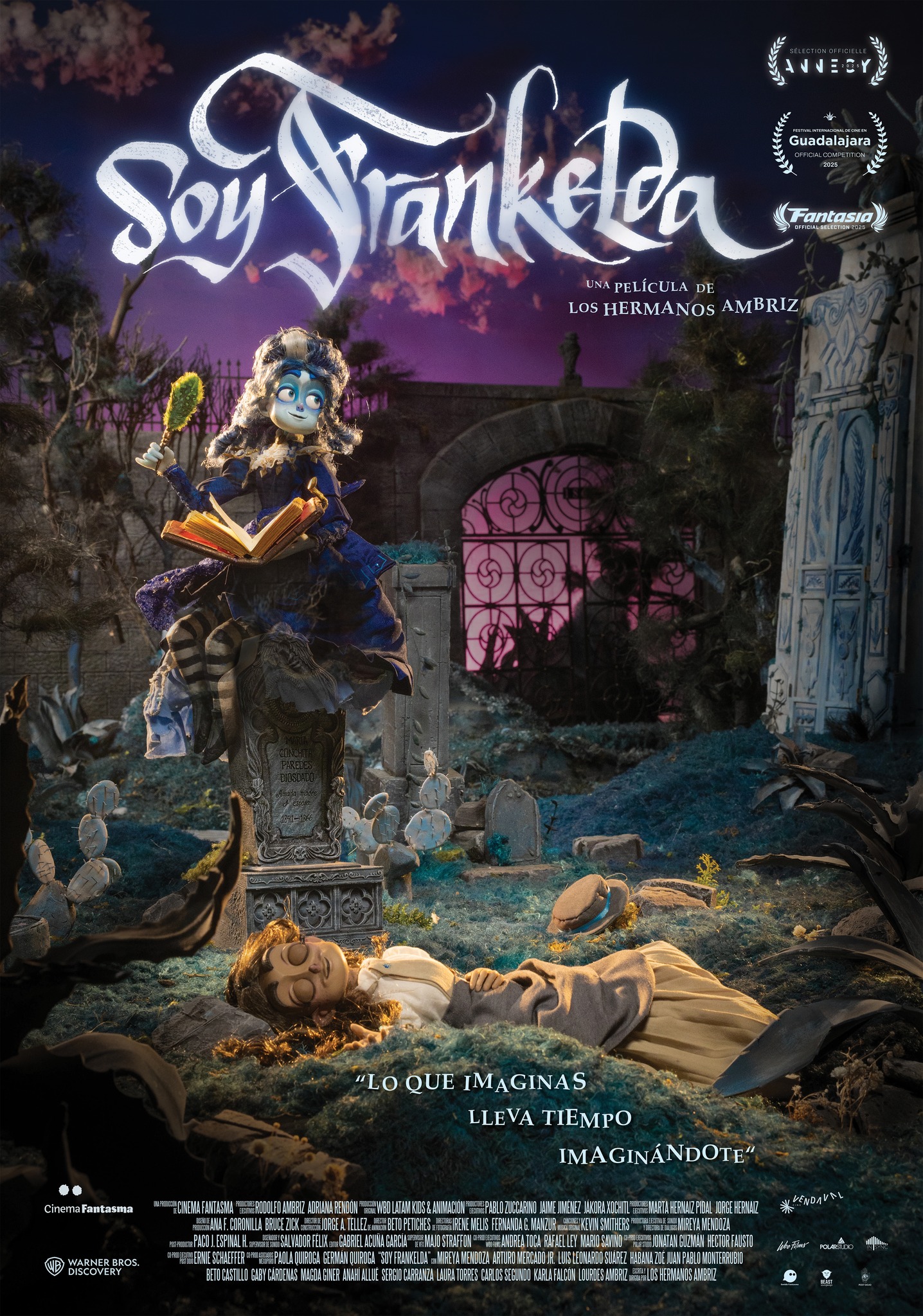 Soy Frankelda póster Arturo Ambriz Roy Ambriz Cinema Fantasma México animación stop motion Frankelda y el príncipe de los sustos Sustos ocultos de Frankelda