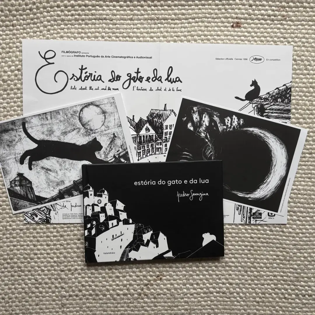 Estória Do Gato E Da Lua Pedro Serrazina Animación Portugal cortometraje libro