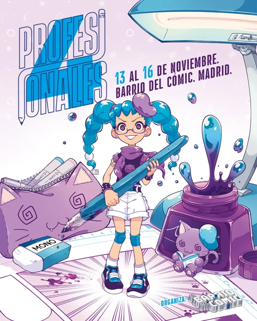 Profesionales 4 Akira Pantsu 2025 Cartel Barrio del Cómic Madrid España