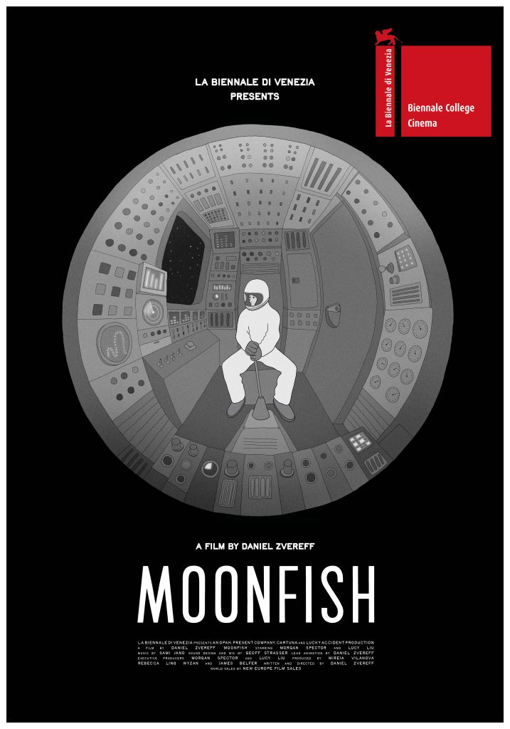 Moonfish Daniel Zvereff Mireia Vilanova Lucky Accident Productions Present Company Cartuna Estados Unidos animación poster